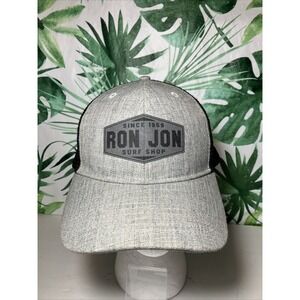 RARE Ron Jon Surf Shop Grey Low Profile SnapBack Hat Wool Blend